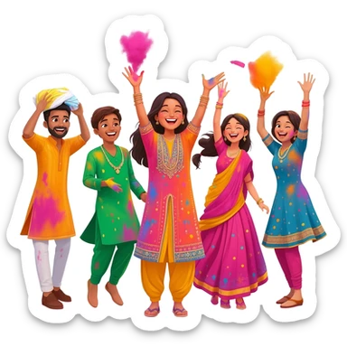 Holi sticker