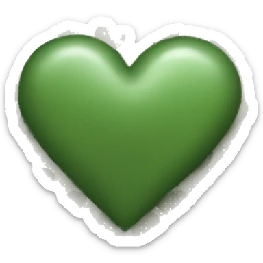 A camo green heart sticker
