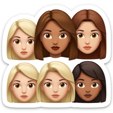 macho girl, different ones, different face size sticker