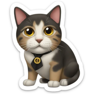 Hitler-cat sticker
