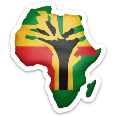 Africa flag sticker