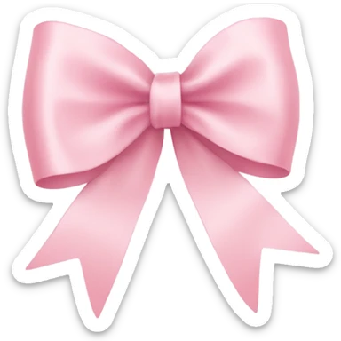 light pink ribbon bow sticker