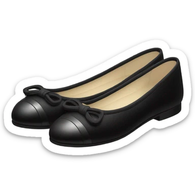 Black Chanel ballet flats sticker