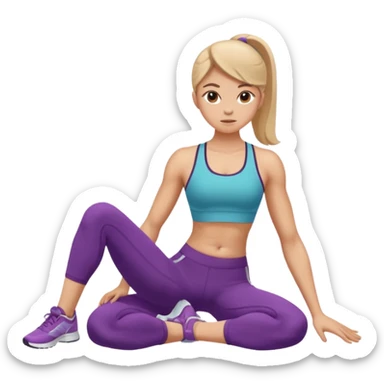 girl working out abs workout situps  sticker