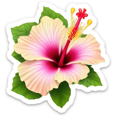 hibiscus flower sticker