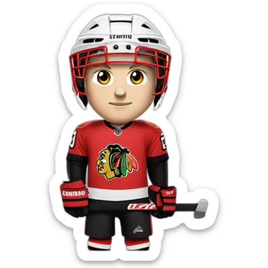 brady tkachuk wearing an Ottawa Senators jersey sticker