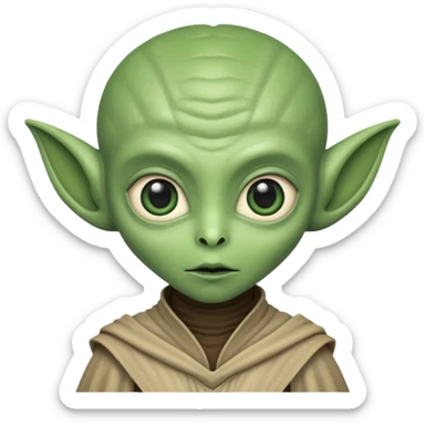 happle alien in star war sticker