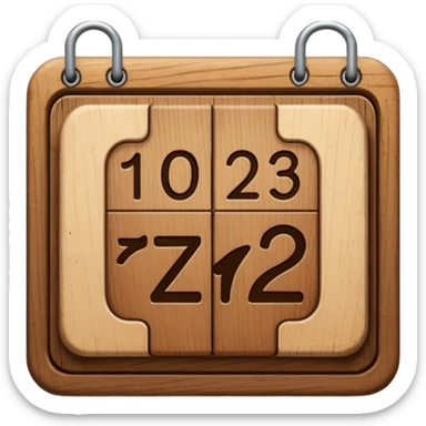 calendar wood sticker