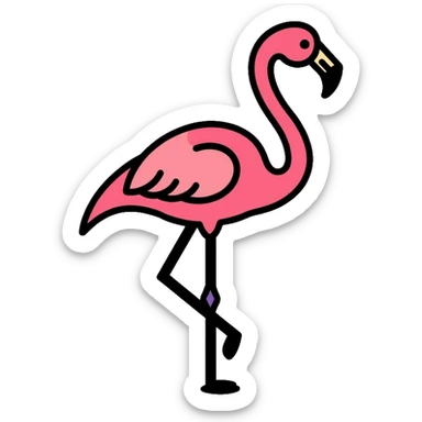 flamingo sticker