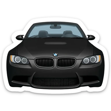 Bmw e93 cabrio in sehr dunkel schwarz sticker