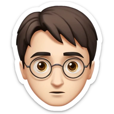 Harry Potter, between the eyebrows appear a scar  sticker