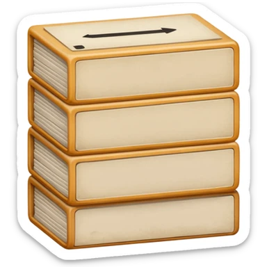 stack of stamped letters sticker