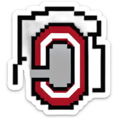 Pixelart Ohio state logo sticker