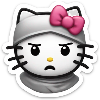 angry hello kitty sticker