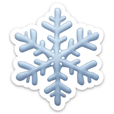 shimmery white snowflake sticker