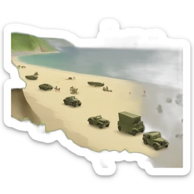 Normandy landing beach WW2 sticker