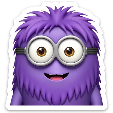 Minion morado sticker