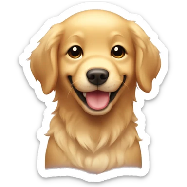 Golden retriever chibi smiling  sticker