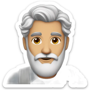30s persian man, brown eyes, grey beard sticker