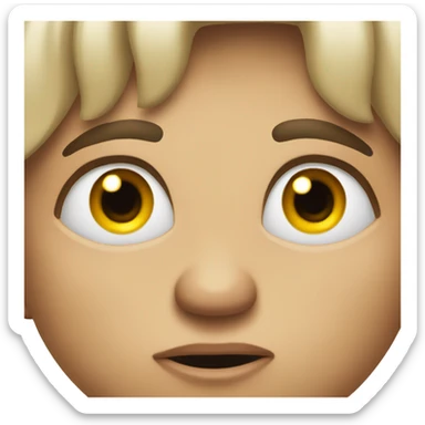 Disgusting face with side eye sticker