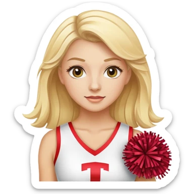 senior elite cheerleader blonde allstar cheerleader sticker