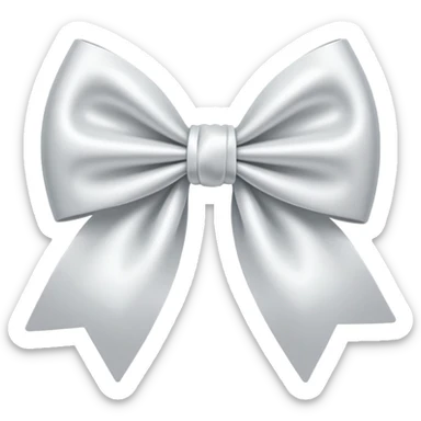 White Bowemoji sticker