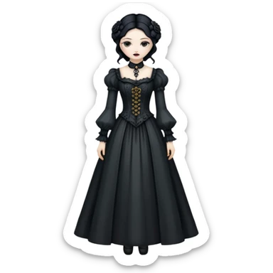 Gothic Victorian antique vintage edgy dress  sticker