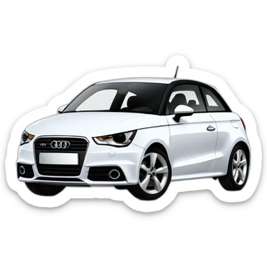 White Audi a1 s line 2011 sticker