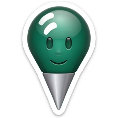 DARK GREEN pushpin sticker