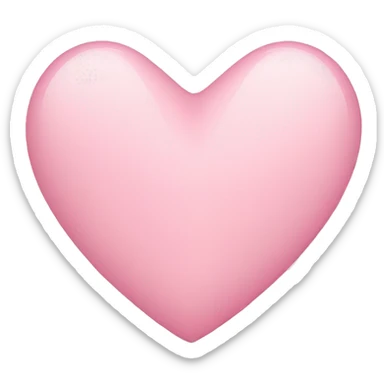 light pink heart sticker