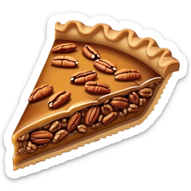 A pecan pie slice sticker