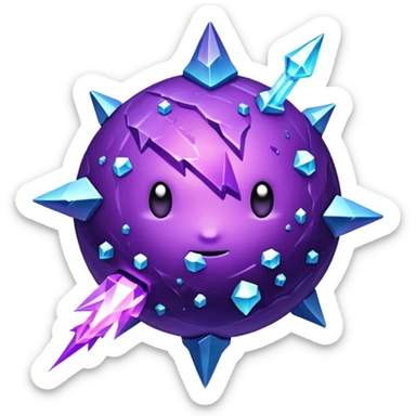 Space purple meteor sticker