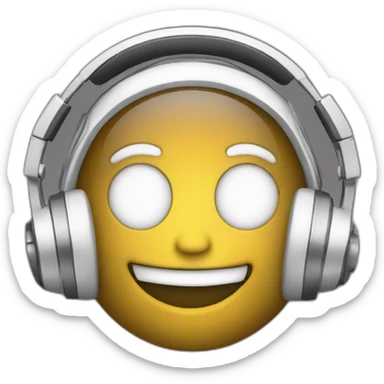 techno music smile not face sticker