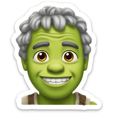 Shreck with painted toe nails sticker