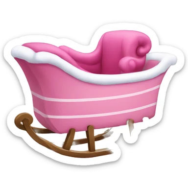 Pink sleigh sticker