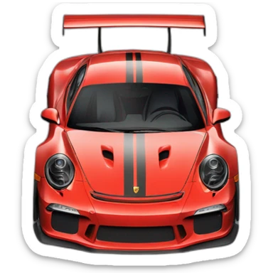Red Porsche 911 GT3 RS  sticker