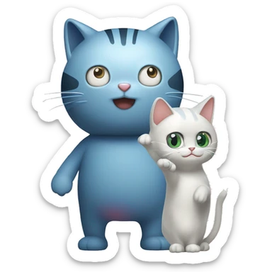 Doraemon meets Schrodinger's Cat sticker