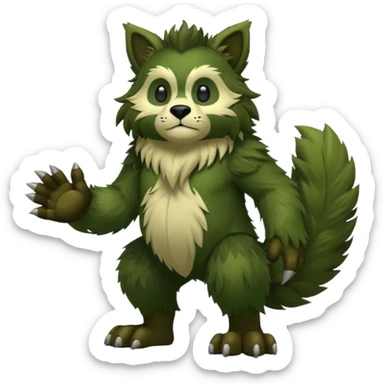 Skogen-Fakémon-hybrid-creature (full body)  sticker
