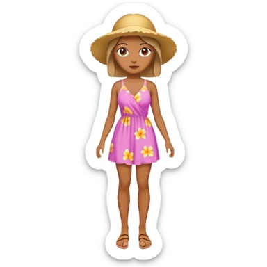  woman in brach outfit dress full body sticker