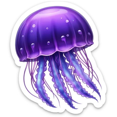 Purple Crystal jellyfish sticker