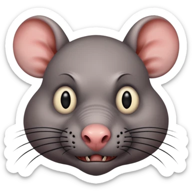 tattooed-scary-looking-rat-with-heavy-face-tattoes sticker