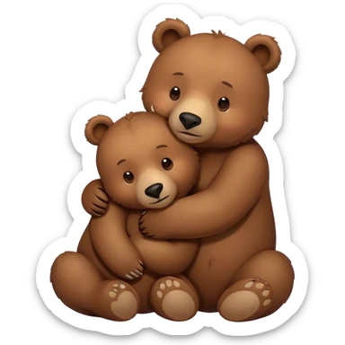 Bears cuddling sticker
