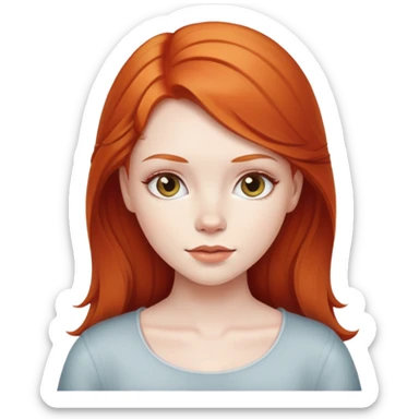 menina ruiva branca sticker