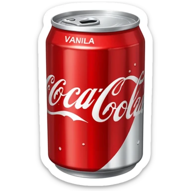Create a can of coca cola vanilla sticker