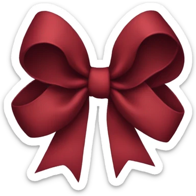 dark red bow sticker
