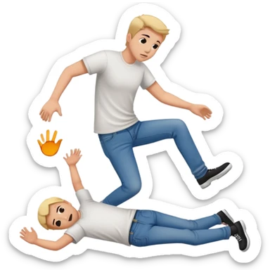 Person slipping and falling sticker