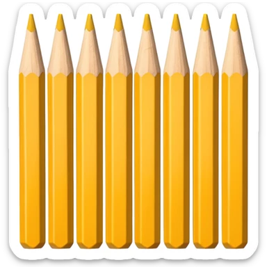 A row of pencils sticker