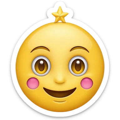 Smiling emoji with star eyes sticker