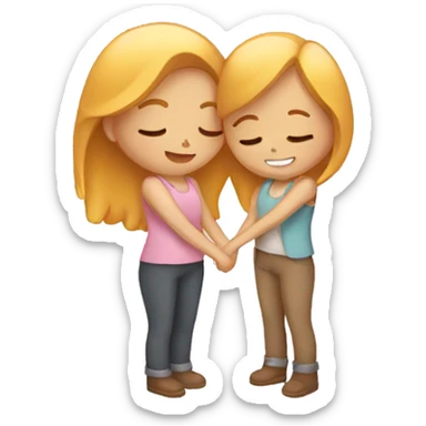 Abrazo amigas  sticker