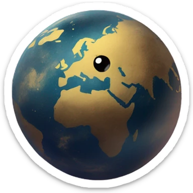 Person wearing T shirt with vintage gilded earth on it and nebulas sticker